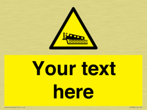 Custom warning grounding narrow boat on lock cill